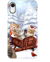 Load image into Gallery viewer, Cat Snow Pine Cardinal Gift For Cat Lovers Phone case
