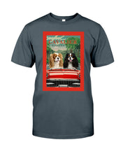 Load image into Gallery viewer, Cavalier Happy Holiday Gift For Dog Lovers Guys Tee
