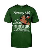 Load image into Gallery viewer, Betty Boop February Girl Living My Best Life Birthday Meaningful Gift Guys Tee
