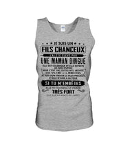 Load image into Gallery viewer, Je Suis Un Fils Chanceux Birthday Gift For Men Unisex Tank Top
