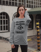 Load image into Gallery viewer, Grandma And Grandson A Bond That Can't Be Broken Custom Design Unisex Long Sleeve
