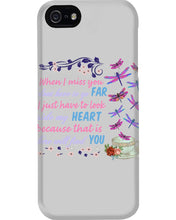 Load image into Gallery viewer, Butterflies When I Miss You I Just Have To Look Inside My Heart Gift For Lover Phone case
