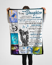 Load image into Gallery viewer, Inside Blanket Is A Piece Of My Heart Mom Gift For Daughter Fleece Blanket
