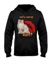 Load image into Gallery viewer, Cat With Red Lips You'll Love Me Forever Gift For Cat Lovers Hoodie
