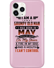 Load image into Gallery viewer, I'm A Grumpy Old Man I Was Born In May With My Heart Phone case
