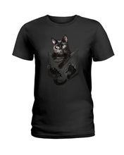 Load image into Gallery viewer, Cat In Your Front Pocket Perfect Gift For Friends Who Loves Cat Ladies Tee
