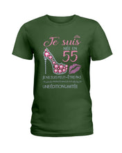 Load image into Gallery viewer, Je Suis Nee En 55 Je Ne Suis Peut-Être Pas Birthday Gift For Grandma Ladies Tee

