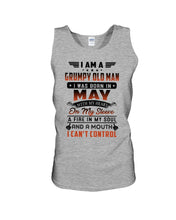 Load image into Gallery viewer, I'm A Grumpy Old Man I Was Born In May With My Heart Unisex Tank Top
