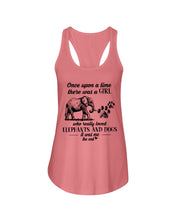 Load image into Gallery viewer, A Girl Really Loved Elephants And Dogs  Special Custom Design Ladies Flowy Tank
