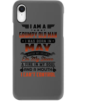 Load image into Gallery viewer, I'm A Grumpy Old Man I Was Born In May With My Heart Phone case
