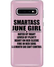 Load image into Gallery viewer, Birthday Gift For Smartass June GirlHeart On Her Sleeve Phone case
