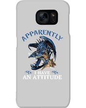 Load image into Gallery viewer, Apparently I Have An Attitude Blue Dragon Phone case
