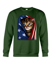 Load image into Gallery viewer, Lovely Tote Bag Cat In American Flag Gift For Cat Lovers Sweatshirt
