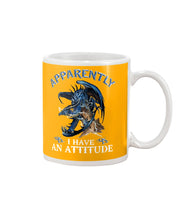 Load image into Gallery viewer, Apparently I Have An Attitude Blue Dragon Mug
