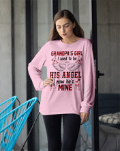 Load image into Gallery viewer, Grandpa's Girl I Used To Be His Angel Gift For Men Unisex Long Sleeve
