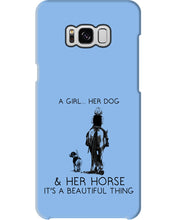 Load image into Gallery viewer, A Girl Her Dog Her Horse It's A Beautiful Thing Phone case
