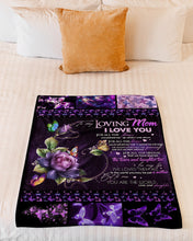 Load image into Gallery viewer, Daughter Gift For Loving Mom With Butterfly You're The World Fleece Blanket
