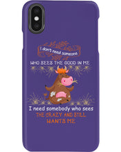 Load image into Gallery viewer, Cow I Need Somebody Who Sees The Crazy And Still Wants Me Phone case
