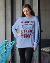 Load image into Gallery viewer, Grandpa's Girl I Used To Be His Angel Gift For Men Unisex Long Sleeve
