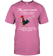 Load image into Gallery viewer, I Need Coffee A Nap A Vacation Duct Tape Hope And A Showel Guys Tee
