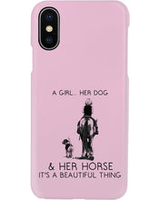 Load image into Gallery viewer, A Girl Her Dog Her Horse It's A Beautiful Thing Phone case
