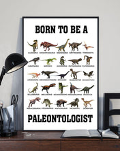 Load image into Gallery viewer, Born To Be A Paleontologist Custom Design Vertical Poster

