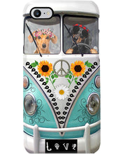 Load image into Gallery viewer, Lovely Phone Case With Hippie Bus Gift For Dachshund Lovers Phone case
