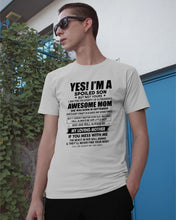 Load image into Gallery viewer, A Spoiled Son Of     September Freaking Awesome Mom For Birthday Gift Guys Tee

