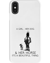 Load image into Gallery viewer, A Girl Her Dog Her Horse It's A Beautiful Thing Phone case
