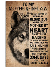 Load image into Gallery viewer, Gift For    Mother-in-law Thank For Raising The Man Of My Dreams Vertical Poster
