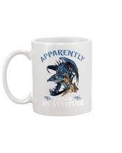 Load image into Gallery viewer, Apparently I Have An Attitude Blue Dragon Mug
