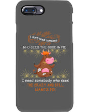 Load image into Gallery viewer, Cow I Need Somebody Who Sees The Crazy And Still Wants Me Phone case
