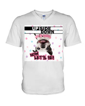 Load image into Gallery viewer, Boston Upside Down Now Let's Be Gift For Dog Lovers Guys V-Neck
