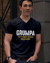 Load image into Gallery viewer, Grumpa Like A Regular Grandpa Only Grumpier Guys V-Neck

