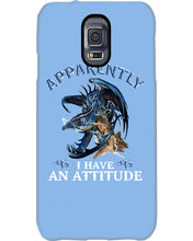 Load image into Gallery viewer, Apparently I Have An Attitude Blue Dragon Phone case

