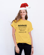 Load image into Gallery viewer, Australian  Girl My Face Definitely Will Say It For Personalized Nation Gift Guys Tee
