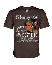 Load image into Gallery viewer, Betty Boop February Girl Living My Best Life Birthday Meaningful Gift Guys V-Neck
