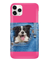 Load image into Gallery viewer, Border Collie In Denim Pocket Gift For Dog Lovers Phone case
