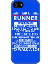 Load image into Gallery viewer, I Am A Runner I Run Because I Really Like Food Custom Design Phone case
