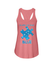 Load image into Gallery viewer, In April We Wear Blue Autism Awareness Special Custom Design Ladies Flowy Tank
