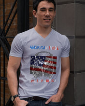 Load image into Gallery viewer, Eagle American Pride Spirit Of America Gift For American People Guys V-Neck
