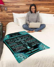 Load image into Gallery viewer, Cross Celtic Design Grandpa Gift For Granddaughter God Gave Me You Fleece Blanket
