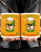 Load image into Gallery viewer, Baseball Drink Beer Day St Patrick's Day Gift For Baseball Lovers Mug

