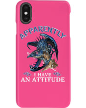 Load image into Gallery viewer, Apparently I Have An Attitude Blue Dragon Phone case
