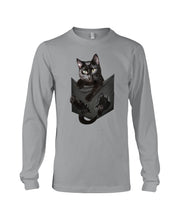 Load image into Gallery viewer, Cat In Your Front Pocket Perfect Gift For Friends Who Loves Cat Unisex Long Sleeve
