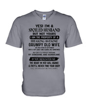 Load image into Gallery viewer, A Soiled Husband Of A September  Freaking Awesome Wife Birthday Gift Guys V-Neck
