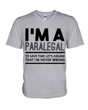 Load image into Gallery viewer, I'm A Paralegal   Special Unique  Custom Design Guys V-Neck
