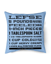 Load image into Gallery viewer, Lefse 5 Pounds Russet Potatoes Peeled And Cut Into 1-inch Pieces Pillow Cover
