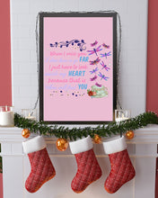 Load image into Gallery viewer, Butterflies When I Miss You I Just Have To Look Inside My Heart Gift For Lover Vertical Poster
