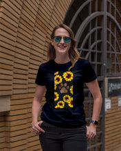 Load image into Gallery viewer, Dog Paw Sunflower  Special Custom Design For Dog Lovers Ladies Tee

